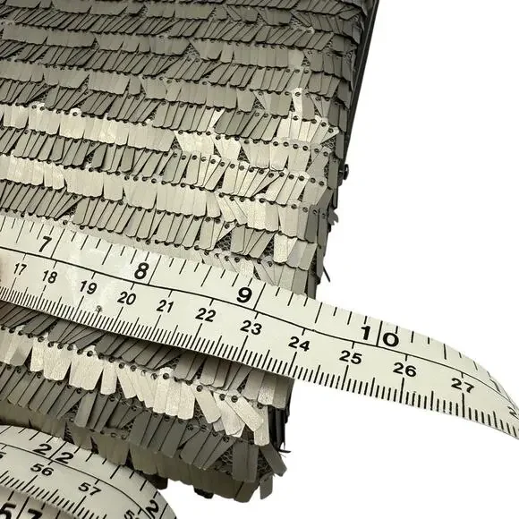 Rachel Roy Handbag Gray Silver Sequin Purse Clutch Bag Evening Cocktail - Picture 11 of 11